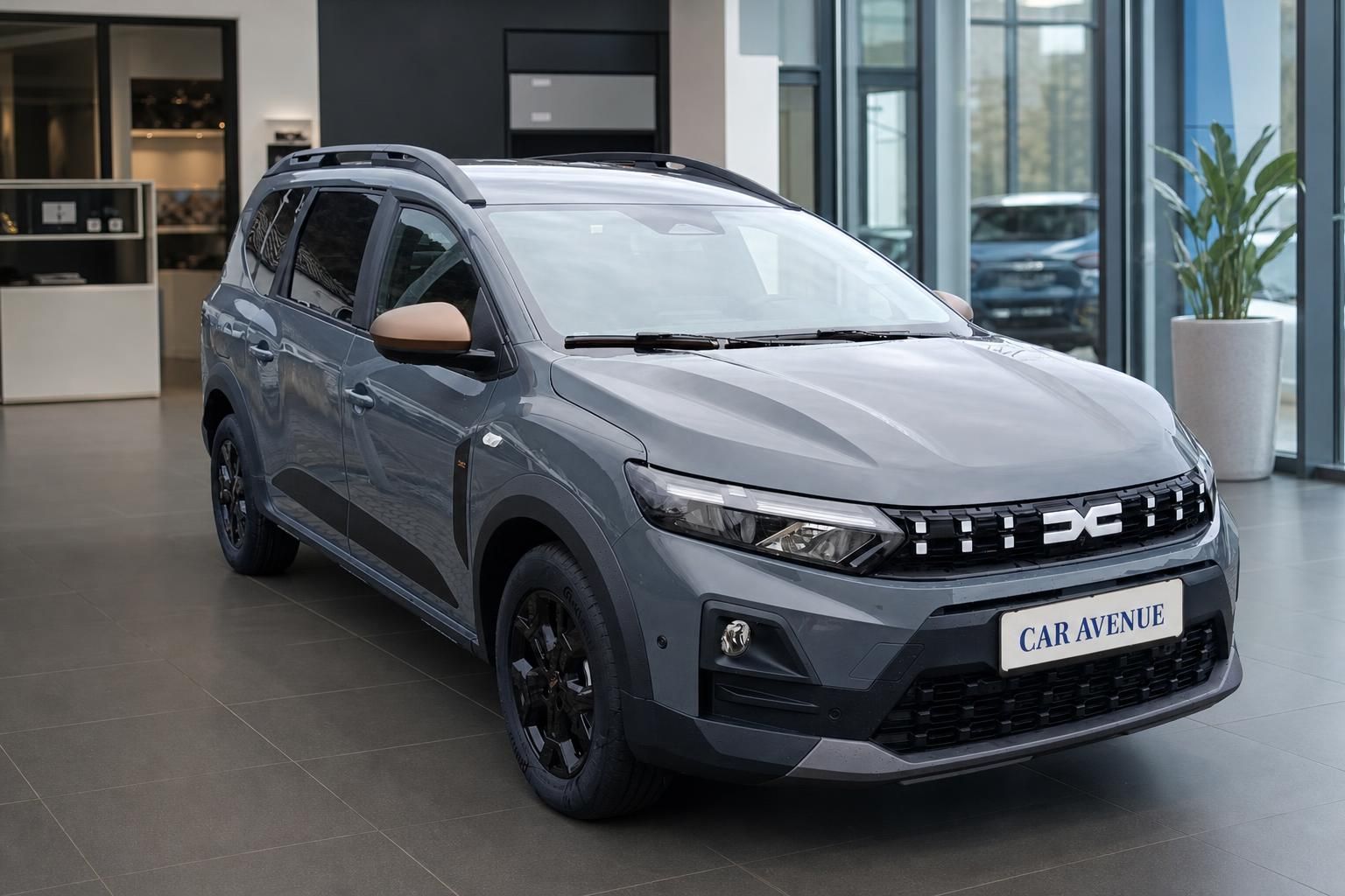 Dacia Jogger grau Frontansicht seitlich im Autohaus