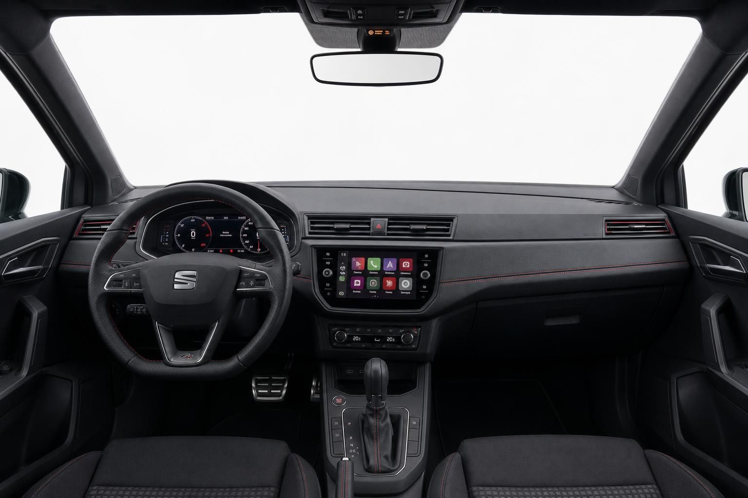 Seat Cockpit mit Lenkrad, Digitaltacho und Touchscreen-Infotainment