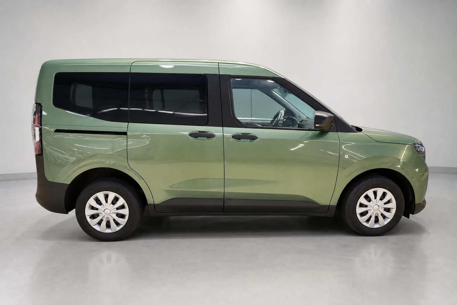 Ford Tourneo in Gruen, Seitenansicht komplett