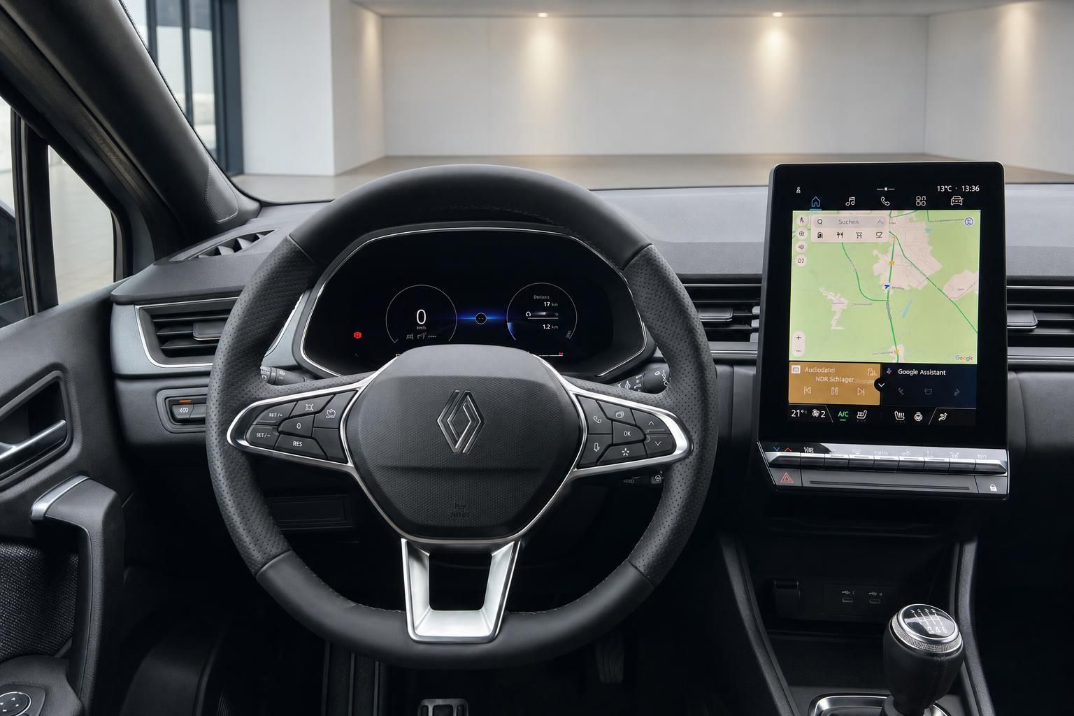 Renault Captur Innenraum - Lenkrad mit Multifunktionstasten und digitales Kombiinstrument