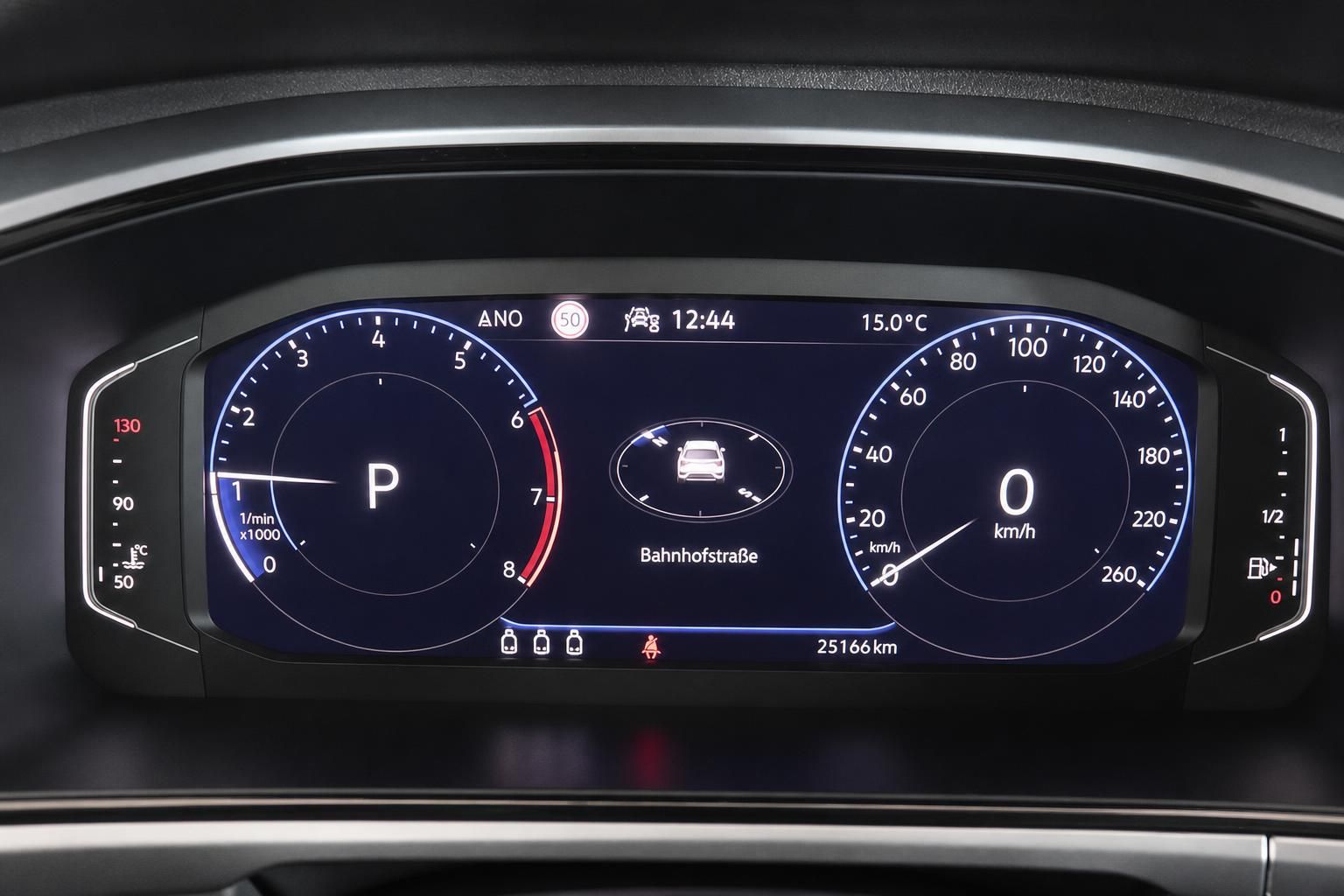 VW Digitales Kombiinstrument mit Tacho und Drehzahlmesser