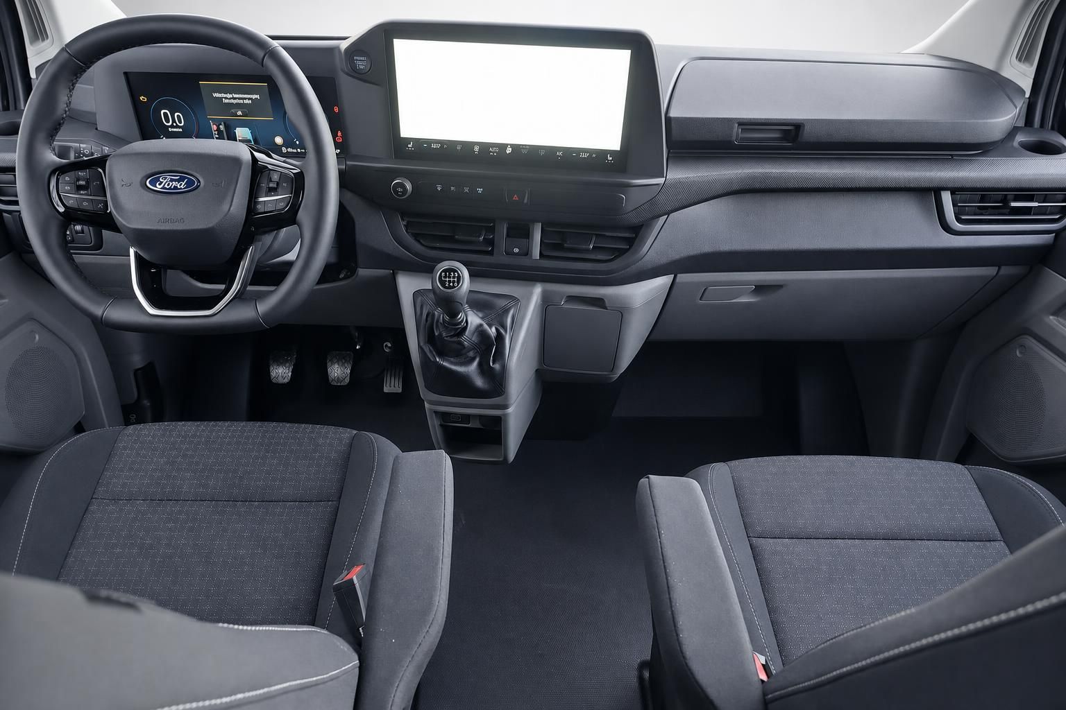 Ford Cockpit mit Lenkrad Schaltung und Touchscreen Display