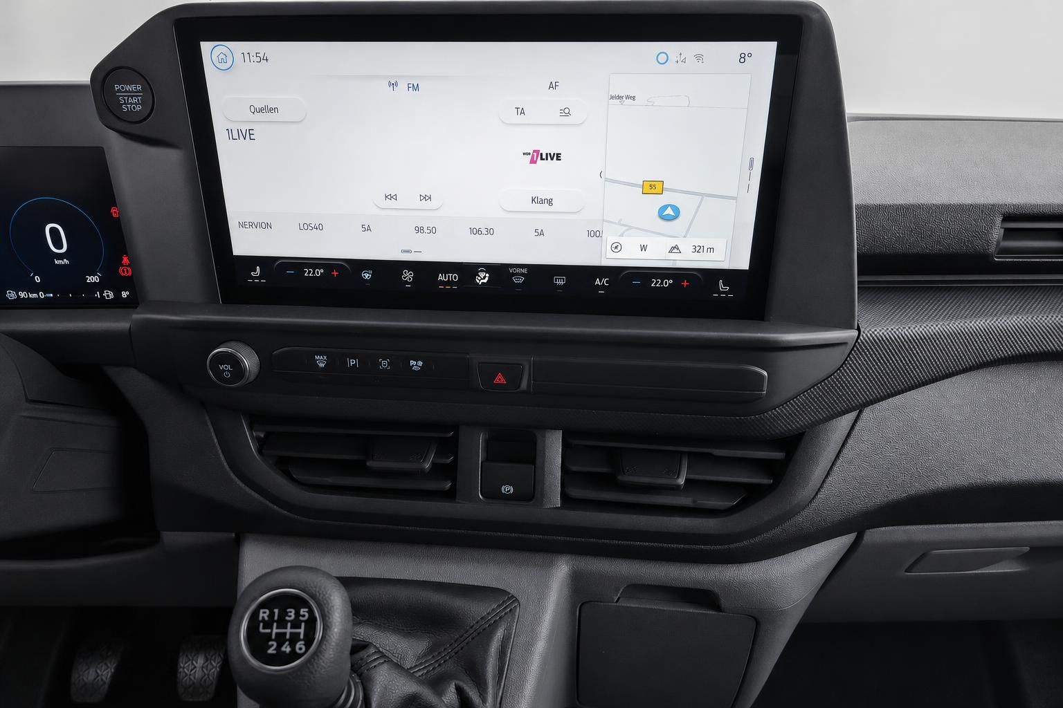 Ford Infotainment Touchscreen mit Navigation und Radio Anzeige