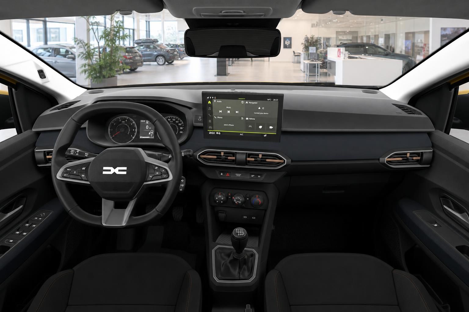 Dacia Sandero Stepway Innenraum mit Cockpit und Lenkrad