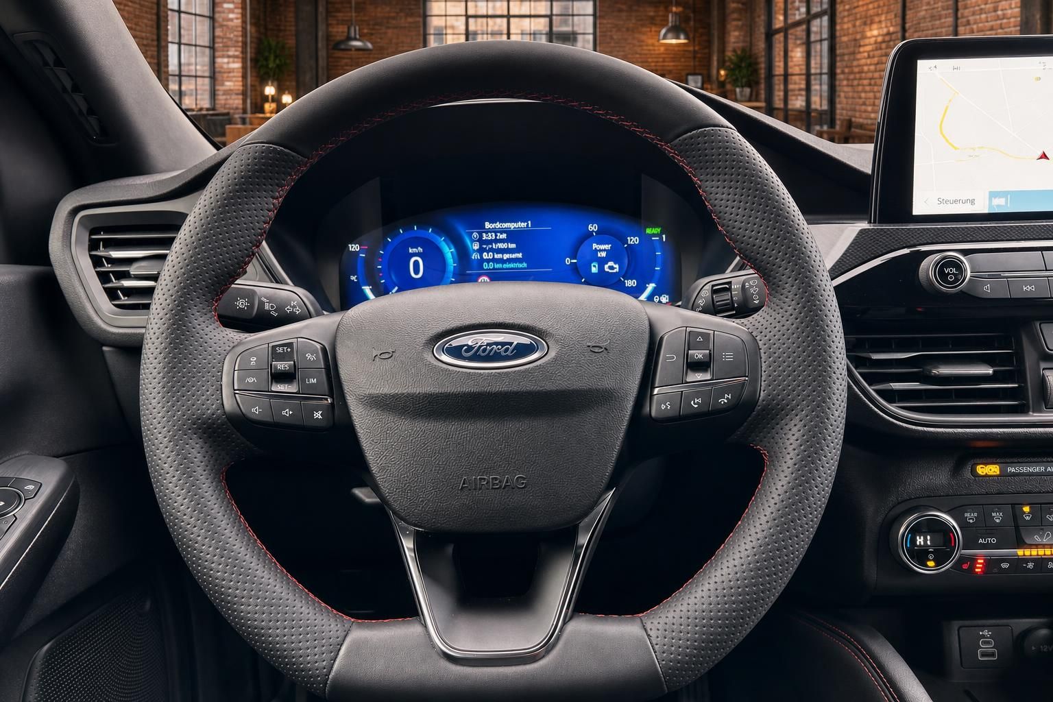Ford Lenkrad mit Multifunktionstasten und Digitaltacho