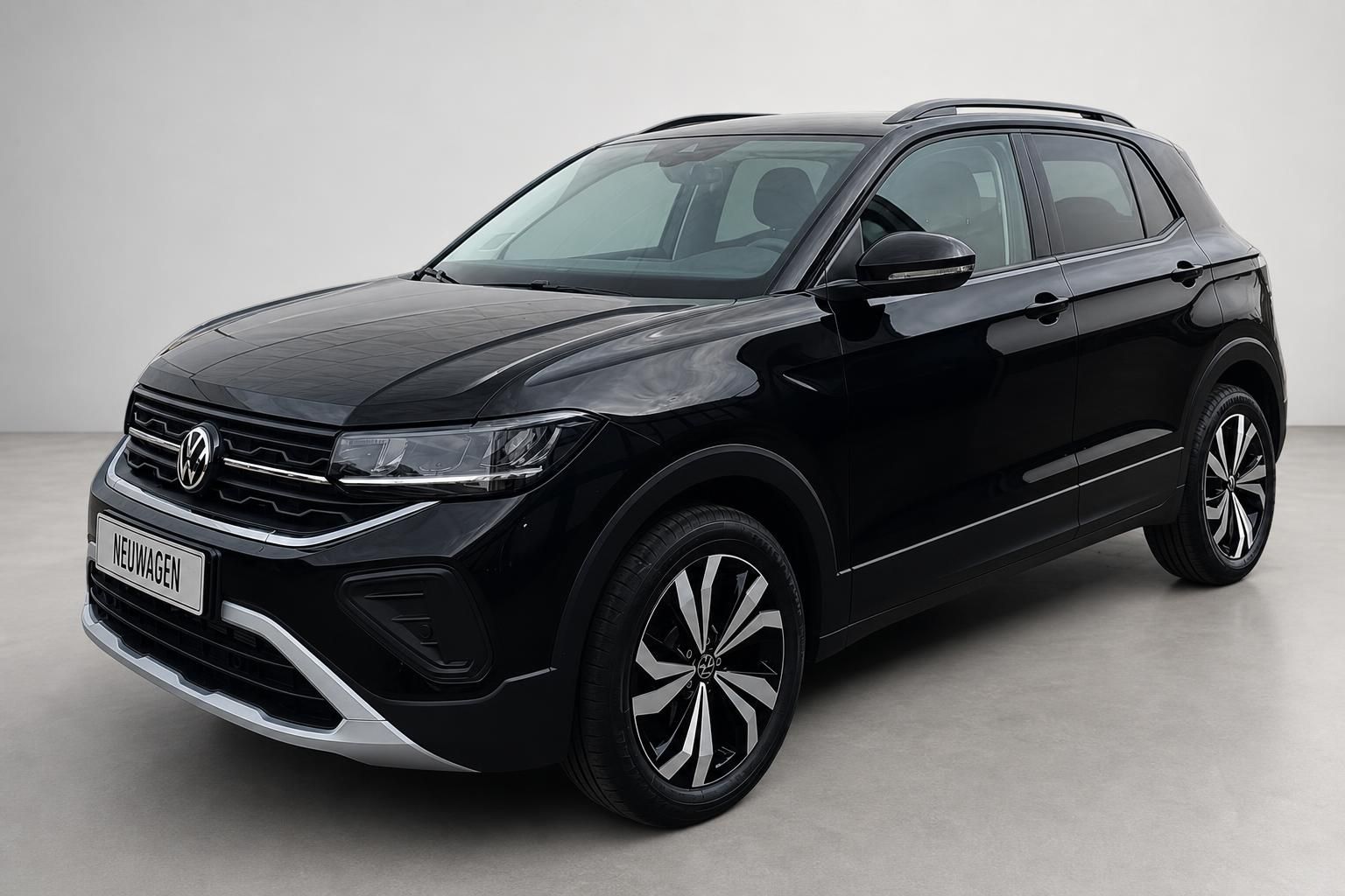VW T-Cross schwarz Frontansicht schraeg Neuwagen