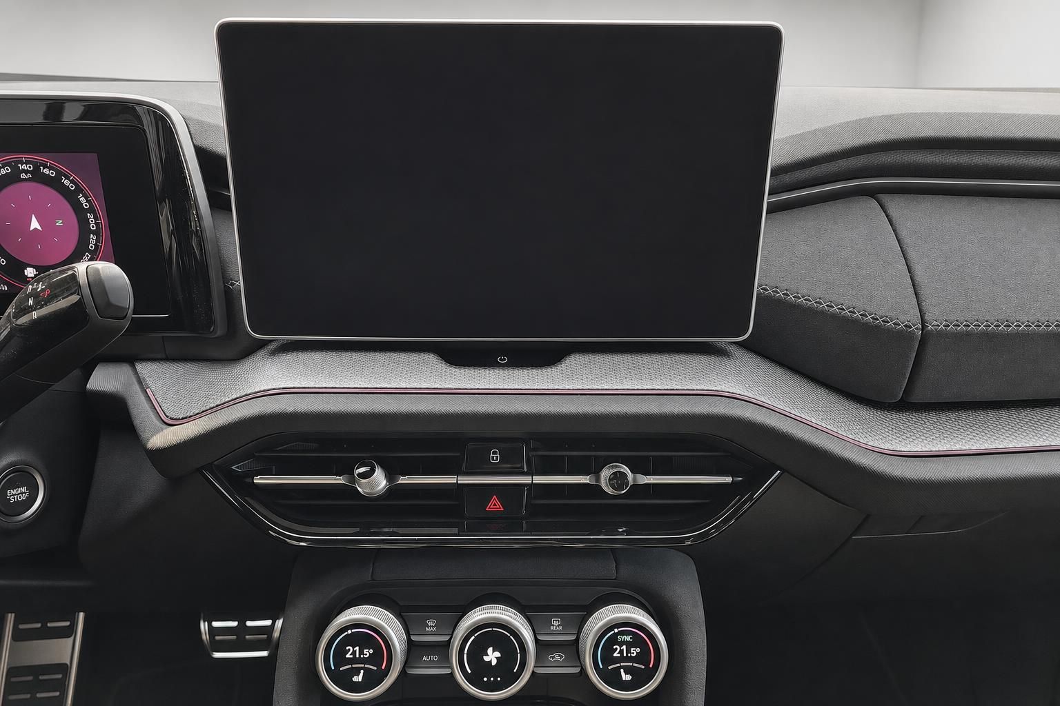 Skoda Mittelkonsole mit Touchscreen und Klimabedienung Detail