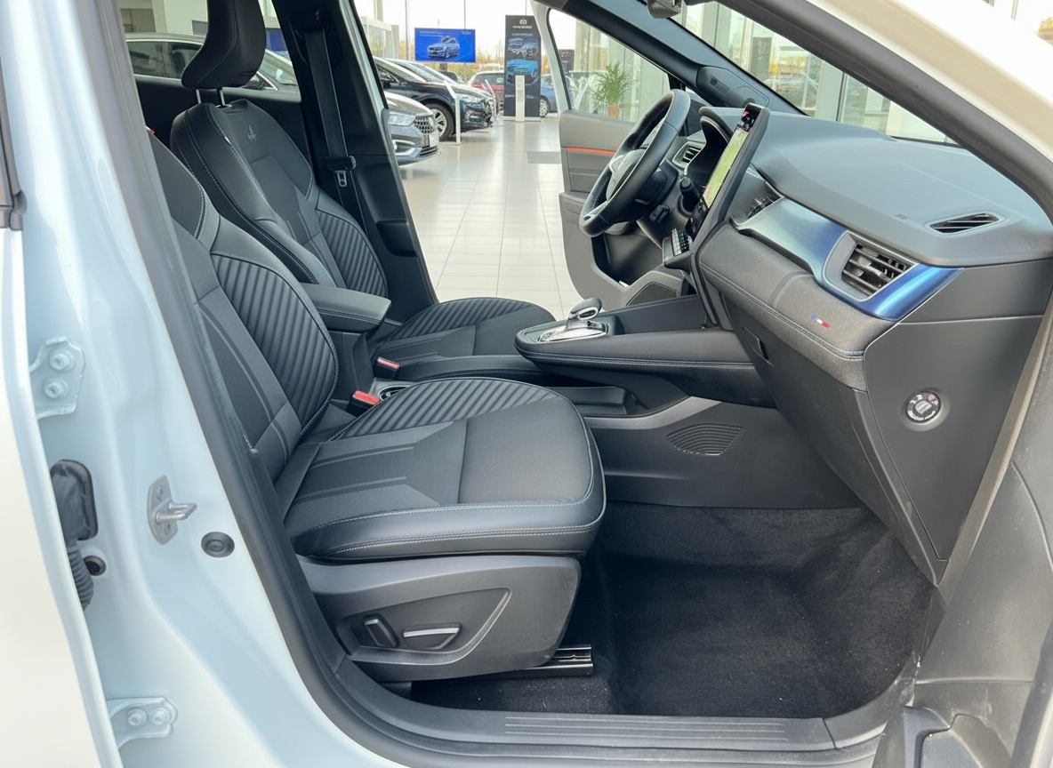 Maserati Grecale Innenraum mit schwarzem Leder, digitales Cockpit und moderne Mittelkonsole