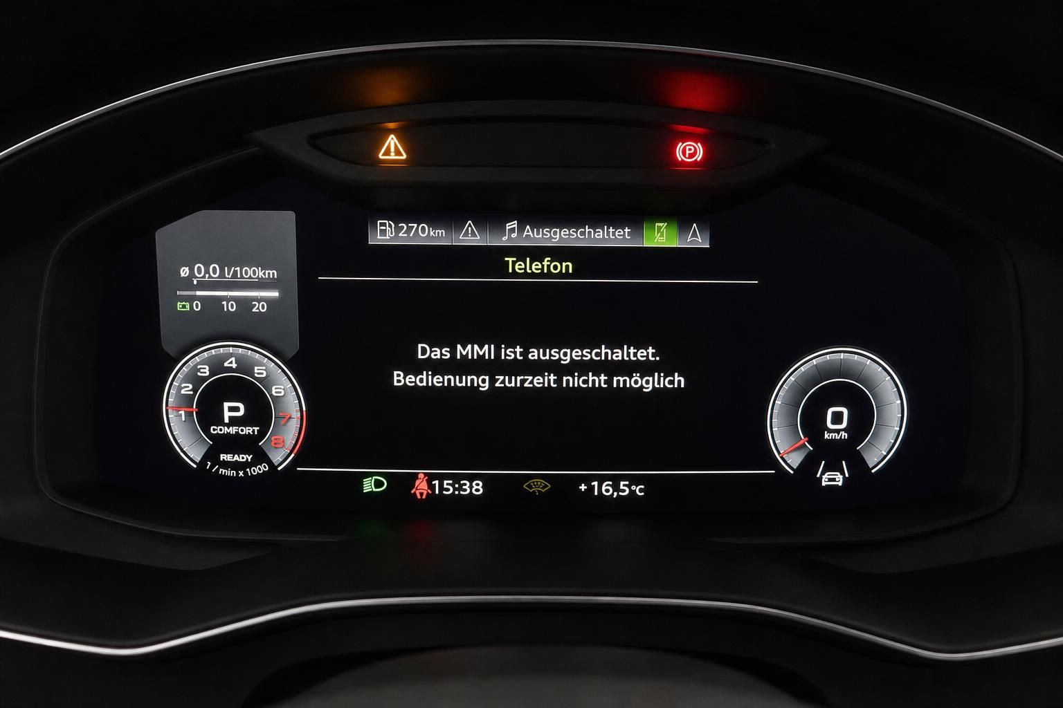 Audi Kombiinstrument mit digitalem Tacho und Anzeigen