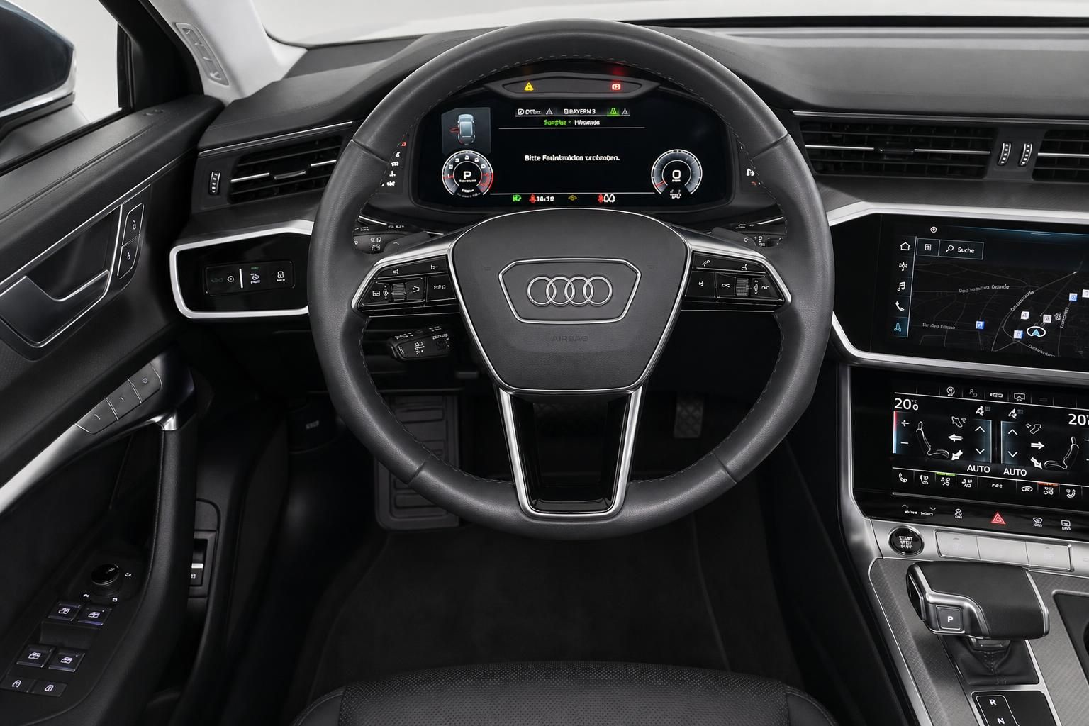 Audi Cockpit mit Lenkrad, Digitaltacho und Multimedia-Display Innenraum