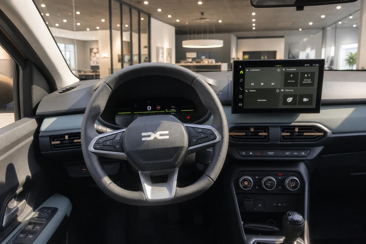 Dacia Sandero Stepway Cockpit Lenkrad Touchscreen Infotainment Innenansicht