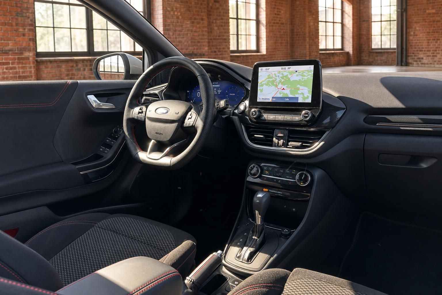 Ford Cockpit mit Navigationssystem und Automatikschaltung