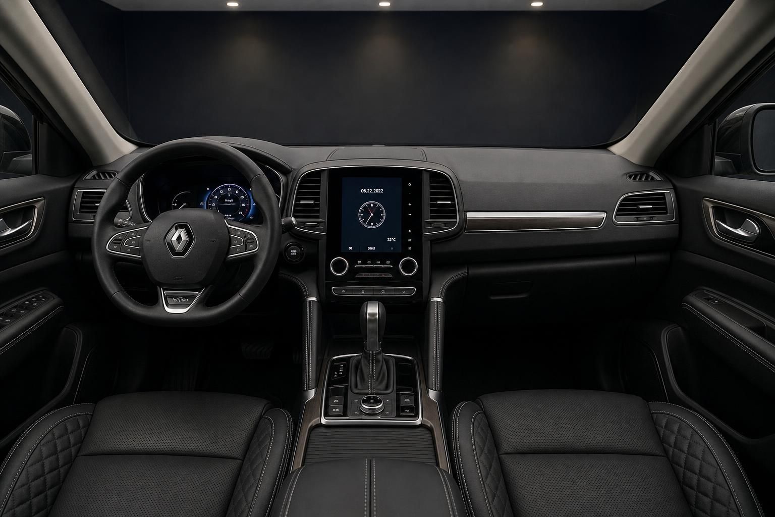 Renault Koleos Cockpit mit Lenkrad und Touchscreen Infotainment