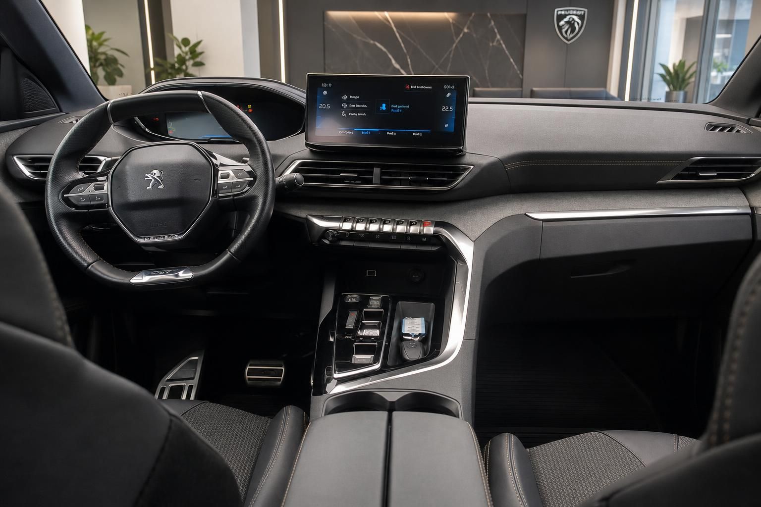 Peugeot 3008 Cockpit mit Lenkrad und Touchscreen Display