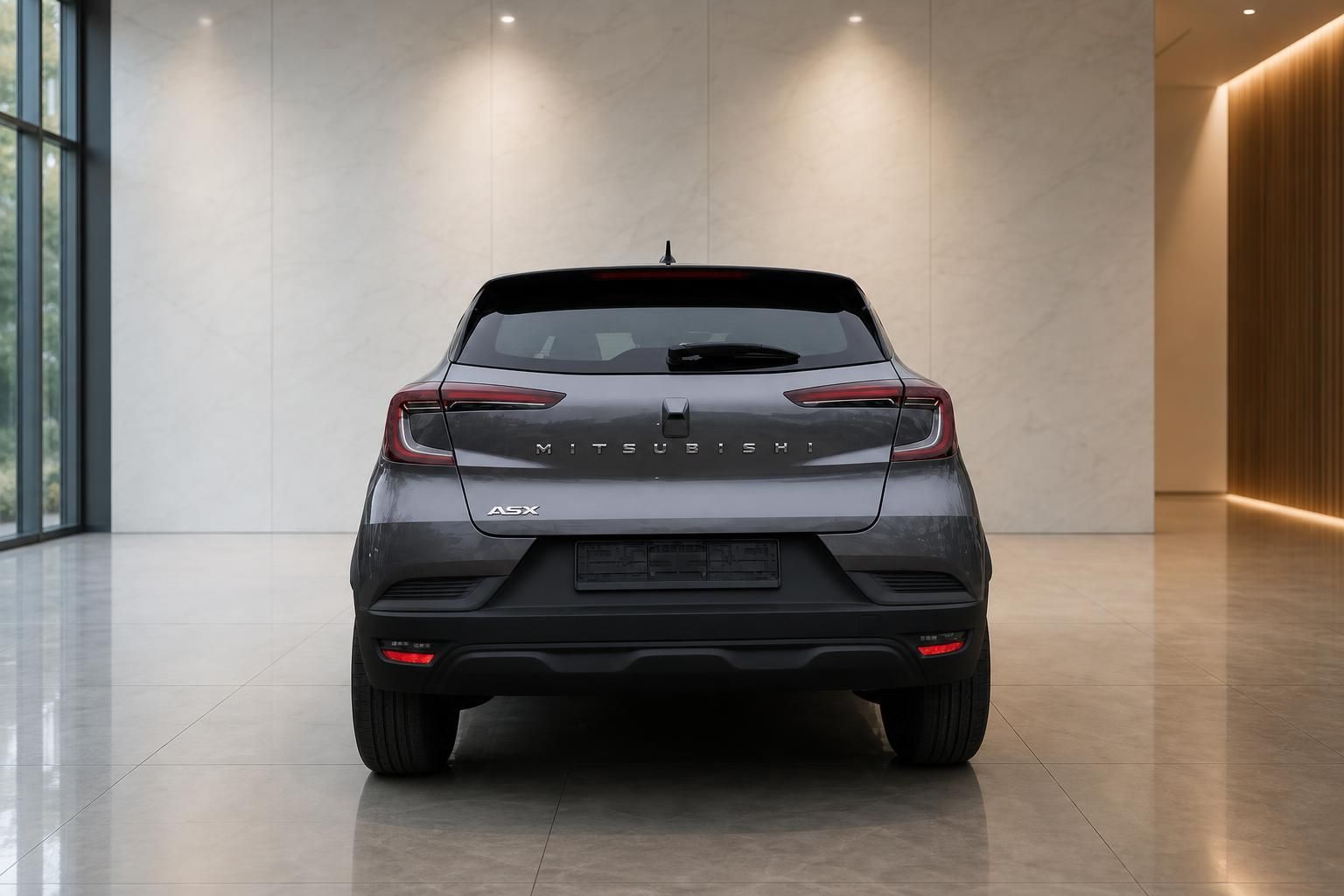 Mitsubishi ASX Heckansicht mit Rückleuchten im Autohaus