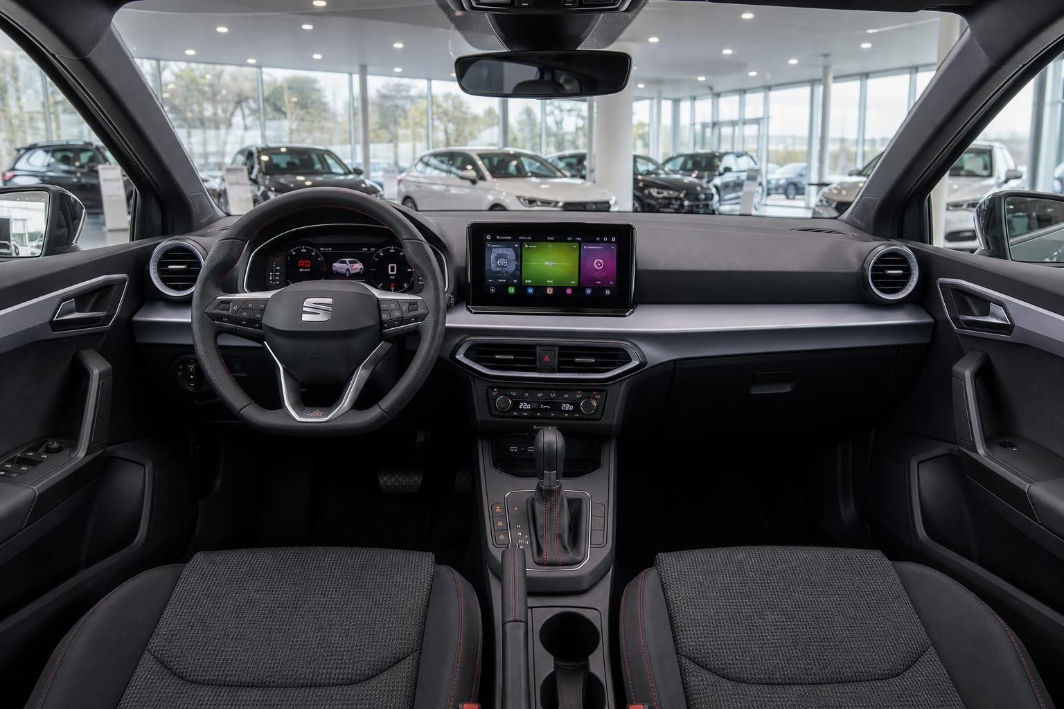 Innenraum SEAT Ibiza mit Cockpit und Touchscreen Display