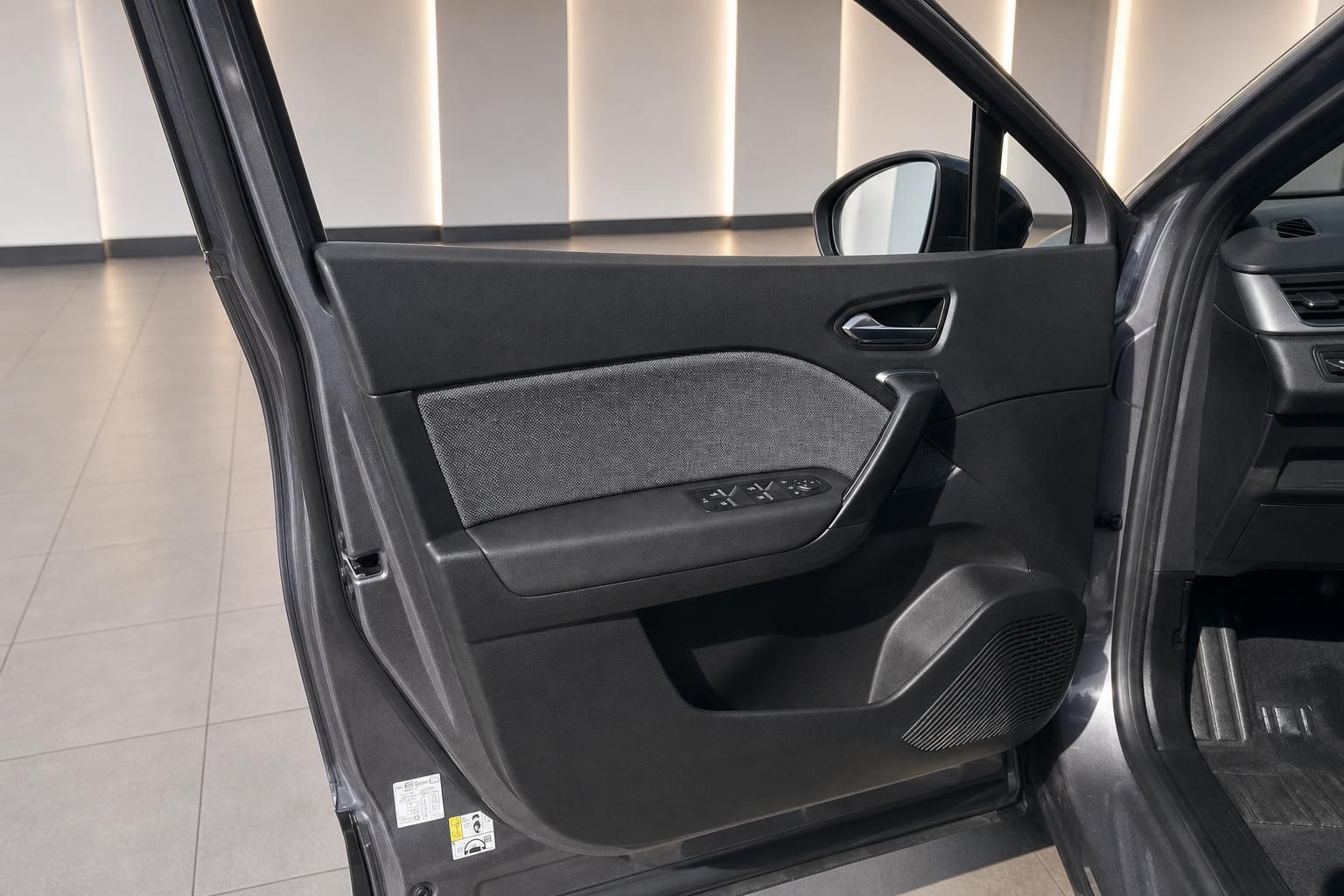Renault Auto Türverkleidung Innenraum mit Fensterheber und Stoffbezug in grau