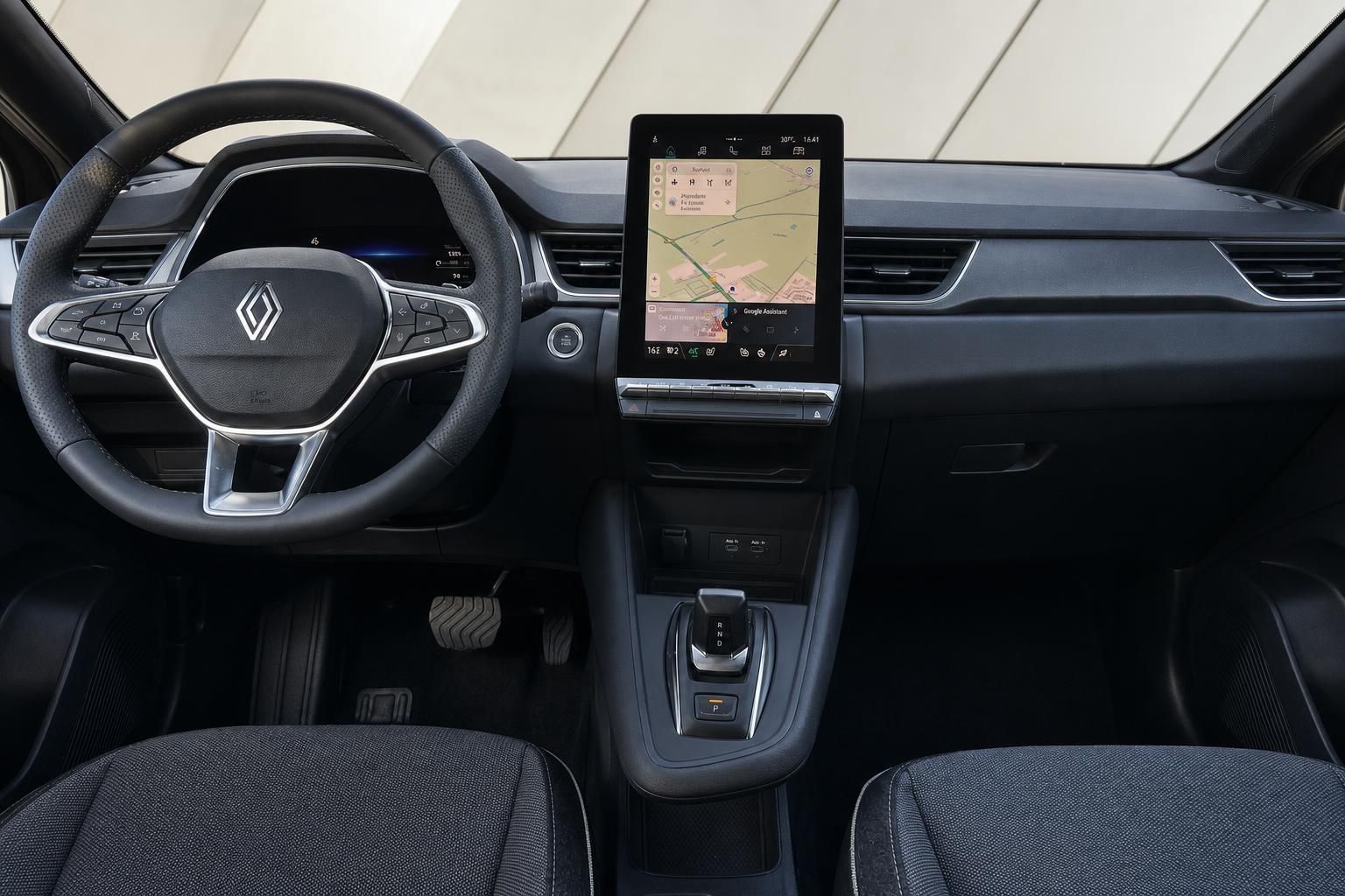 Renault Auto Cockpit Armaturenbrett mit Touchscreen Display und Automatikgetriebe