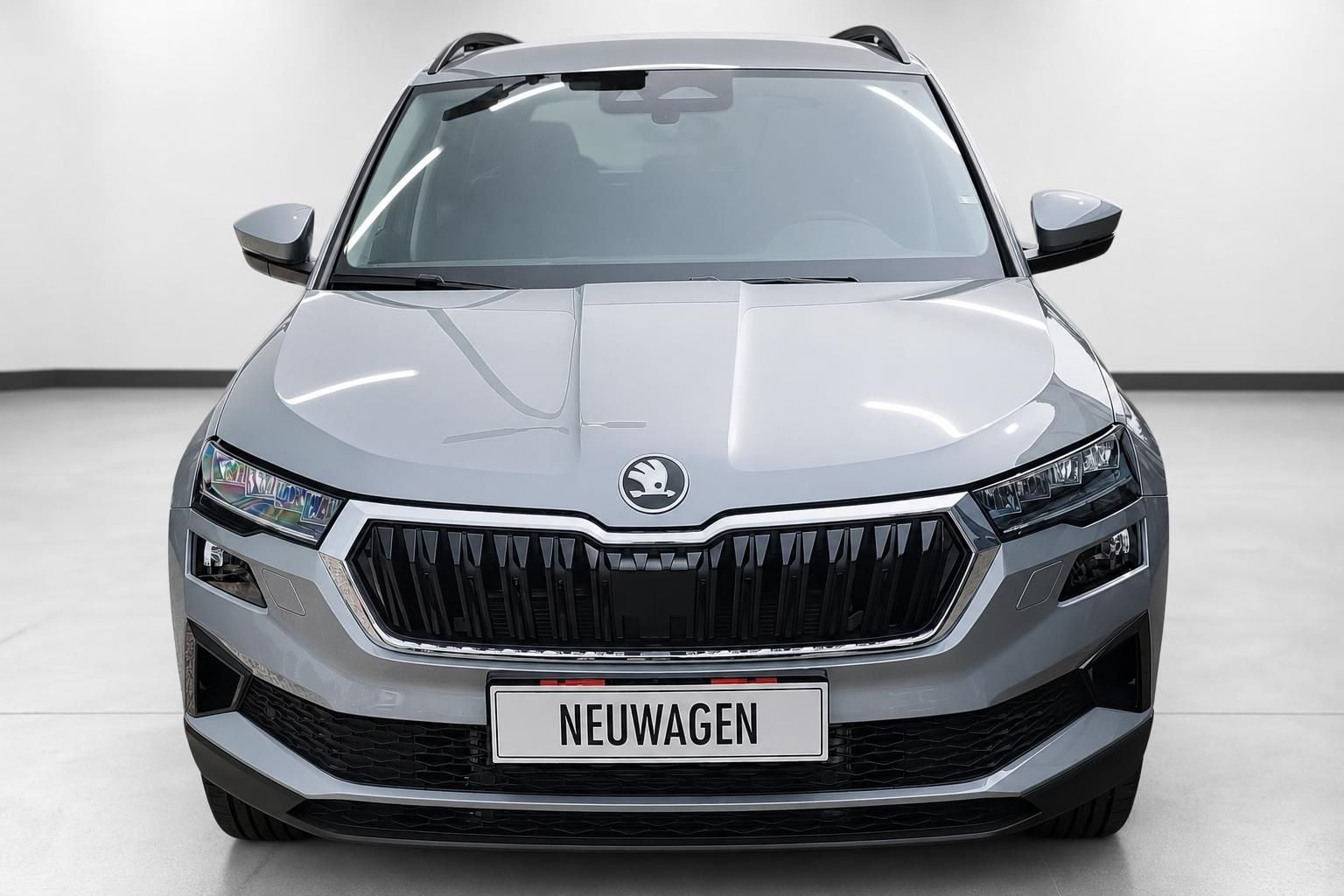 Skoda Karoq grau Frontansicht Kühlergrill