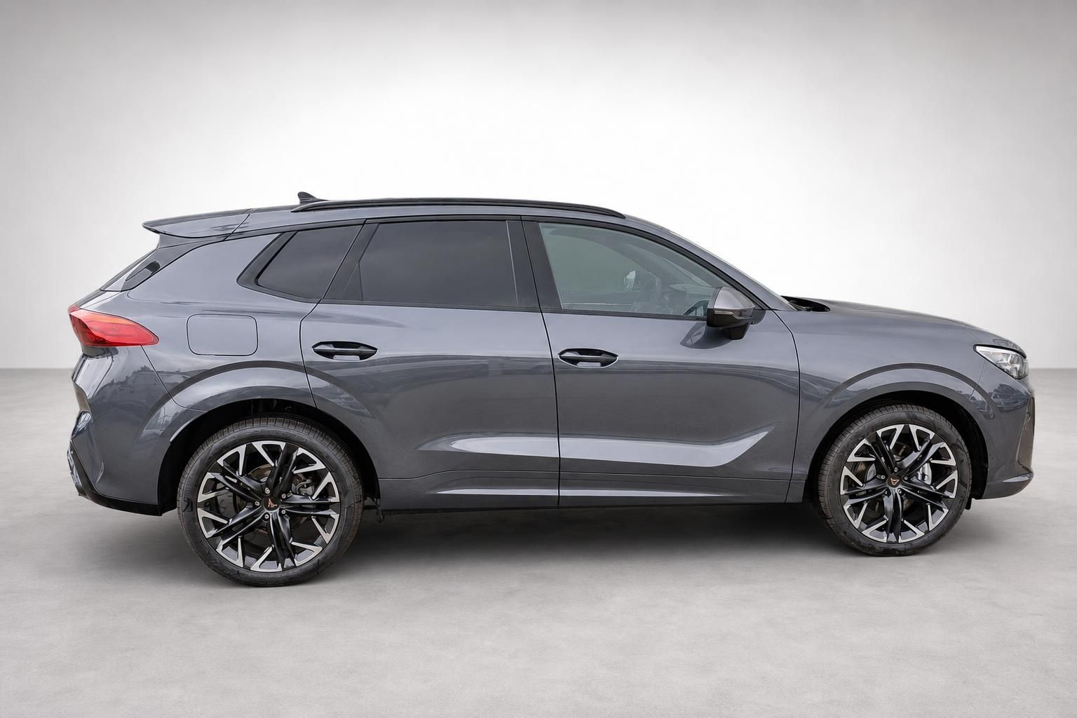 Cupra SUV in Grau, Seitenansicht mit Sportfelgen