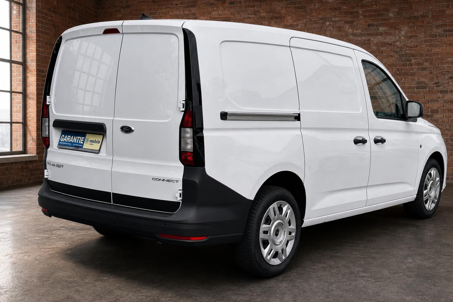 Ford Transit Connect weiß Heck-Seitenansicht Nutzfahrzeug