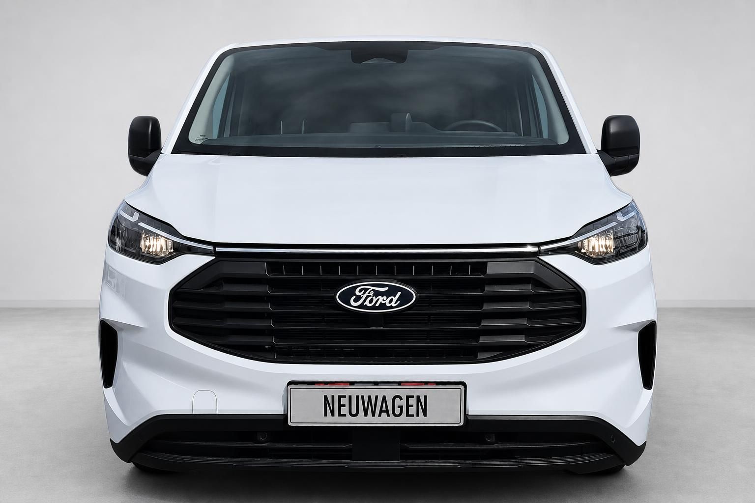 Ford Transit Custom weiß, Frontansicht mit Kühlergrill