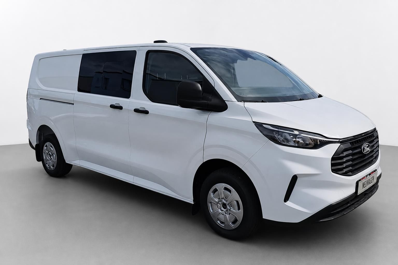 Ford Transit Custom weiß, Frontansicht schräg, Kastenwagen Neuwagen