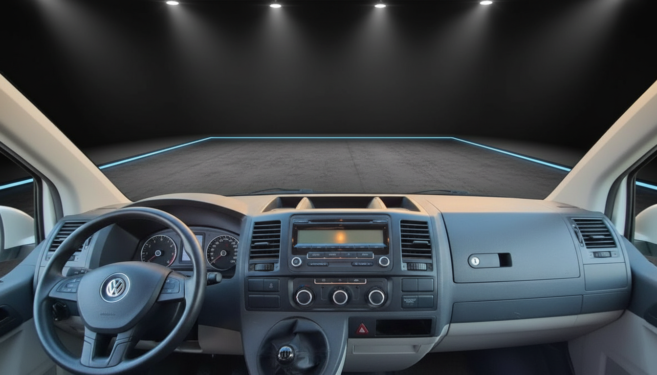 Volkswagen Transporter T5 Innenraum Cockpit mit Armaturenbrett und Lenkrad
