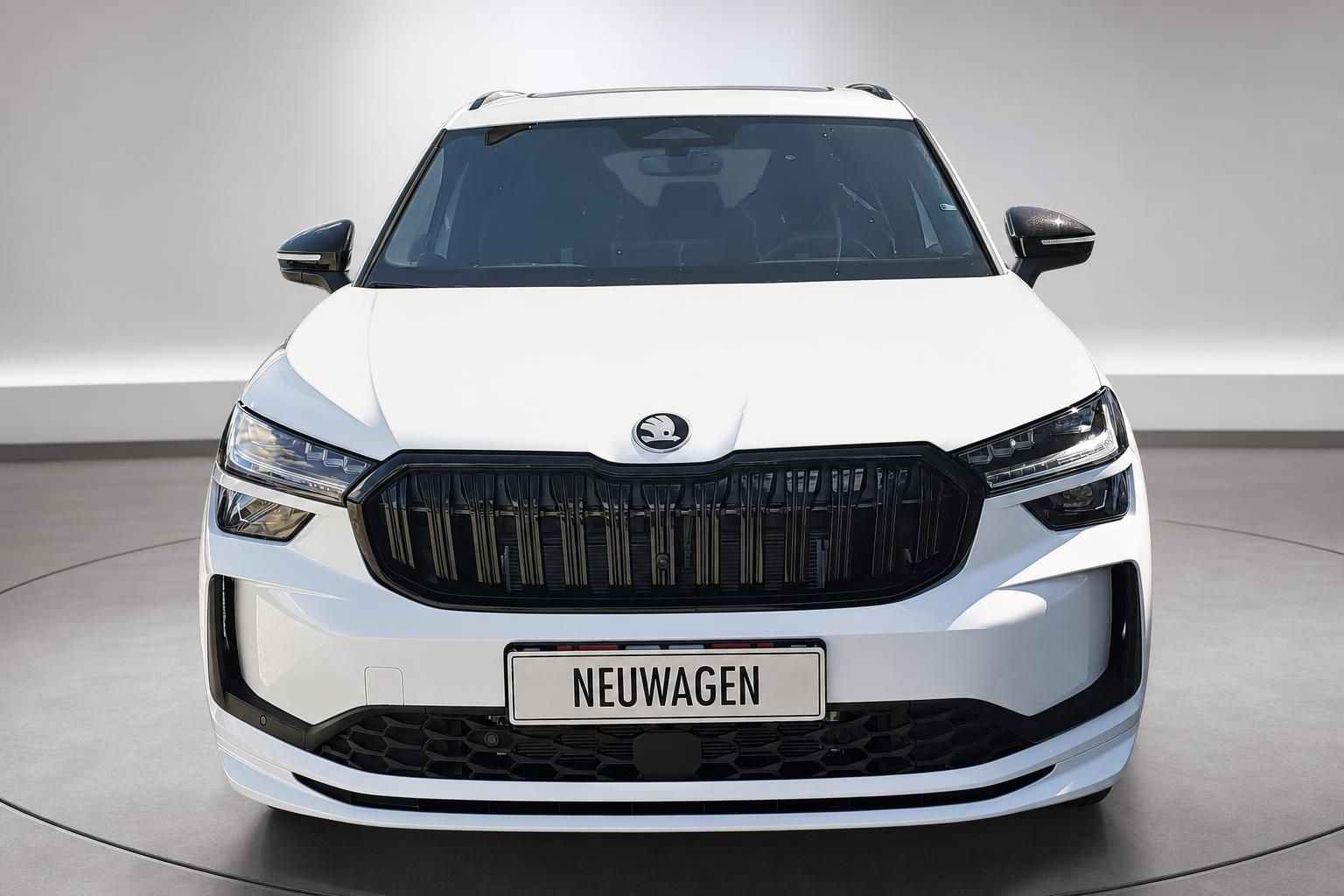 Skoda Kodiaq weiß Frontansicht Kühlergrill Neuwagen