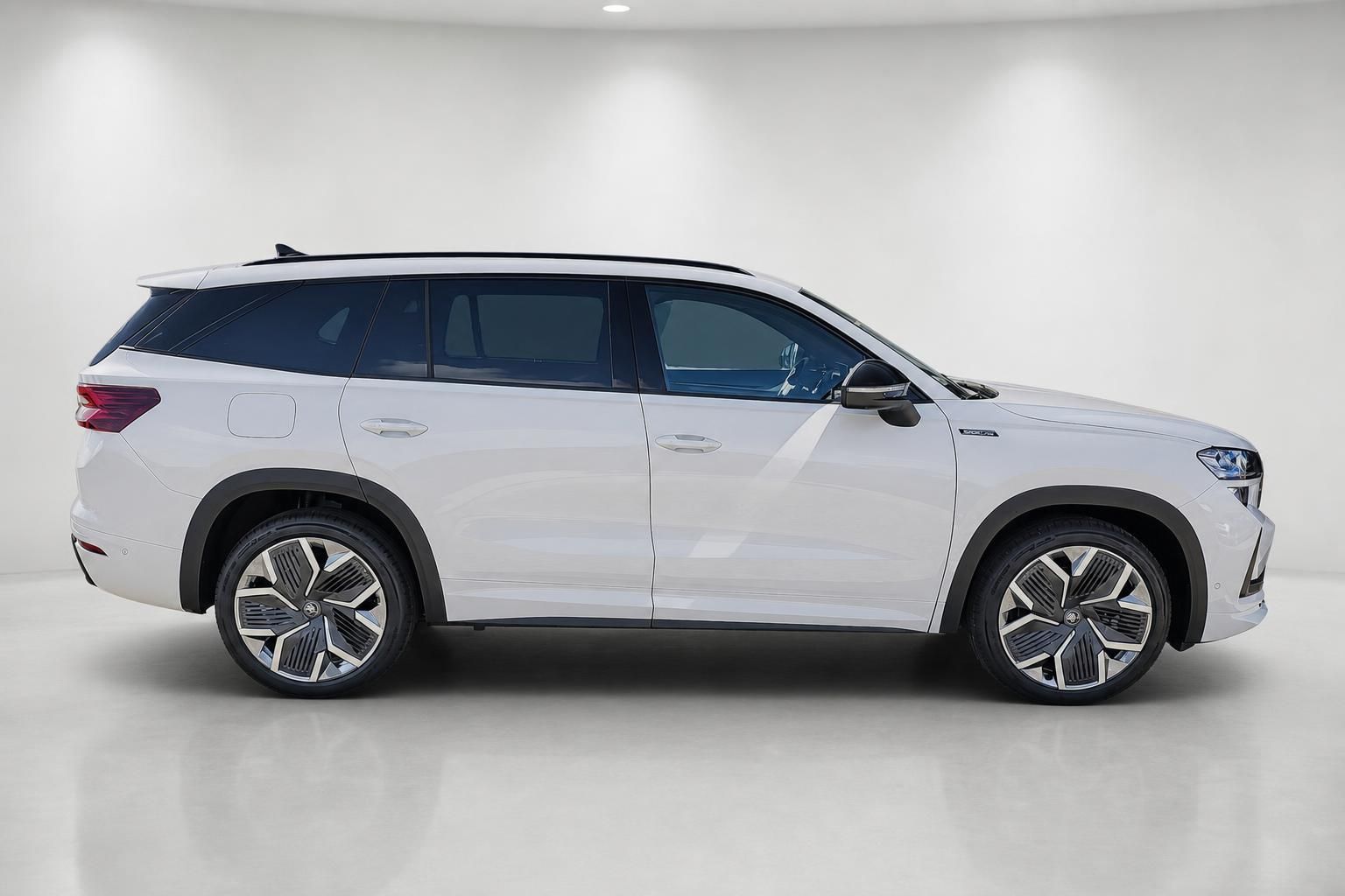 Skoda Kodiaq weiß Seitenansicht SUV Felgen Design