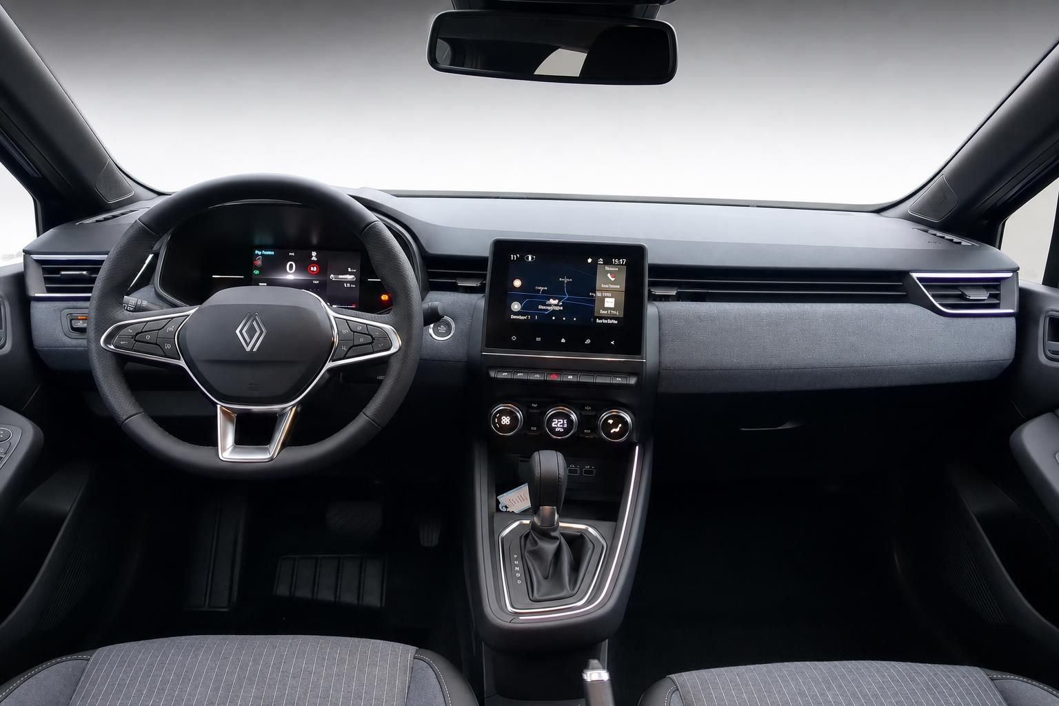 Renault Clio Armaturenbrett - Übersicht Cockpit mit Touchscreen-Infotainment und Klimaanlage