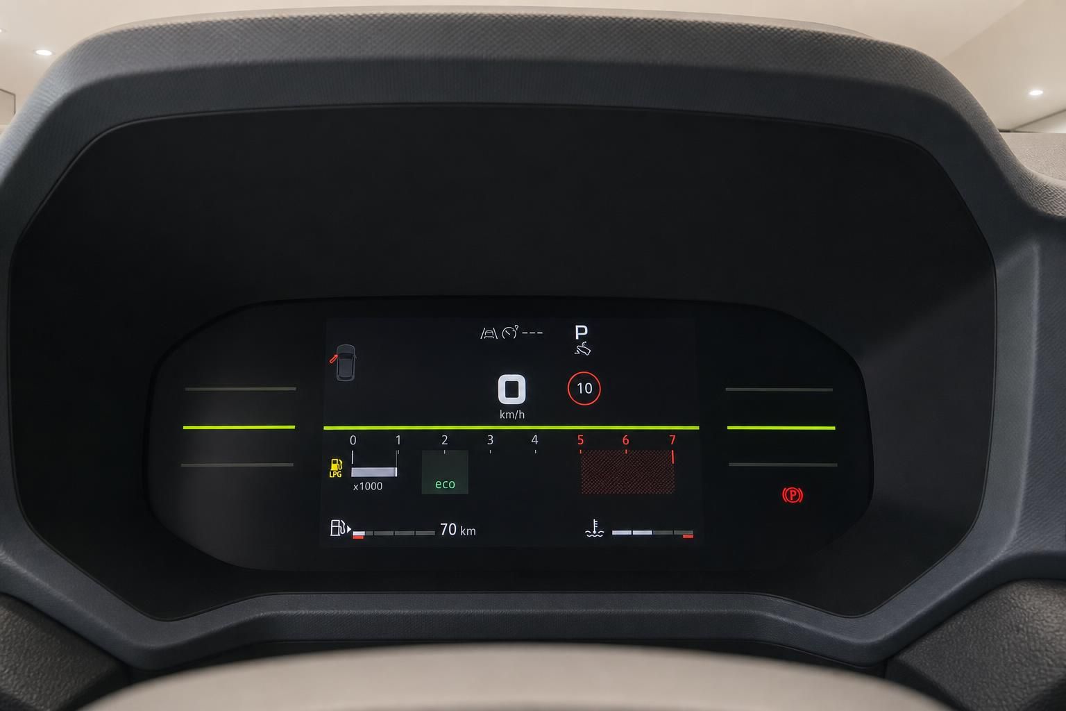 Dacia Duster digitales Kombiinstrument Tacho Drehzahlmesser Display Innenraum Cockpit