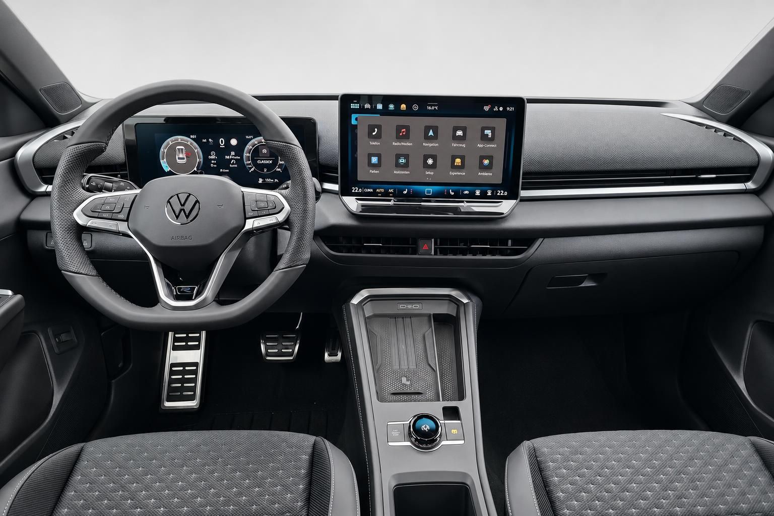 VW ID.5 GTX Cockpit Lenkrad und Infotainment Display