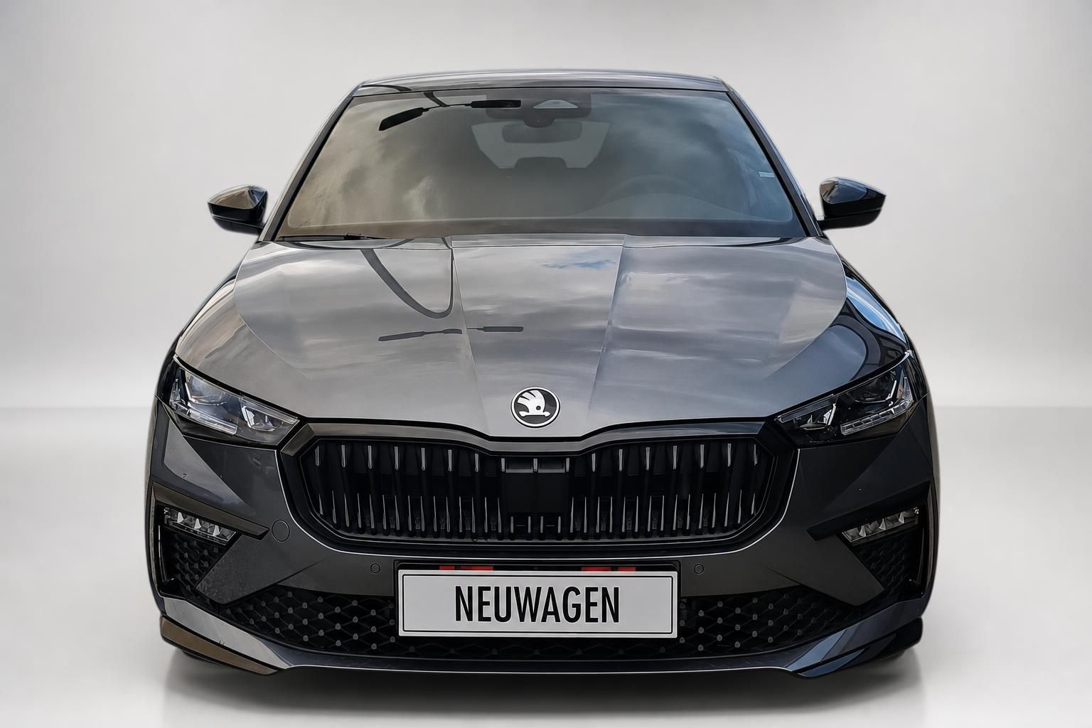 Skoda Scala Frontansicht in Grau als Neuwagen