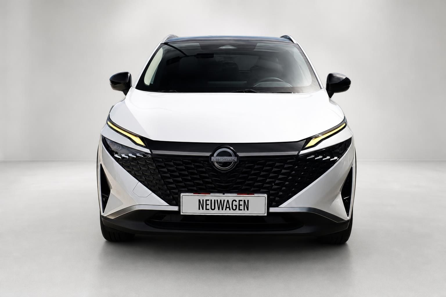 Nissan Qashqai weiß Frontansicht SUV Neuwagen
