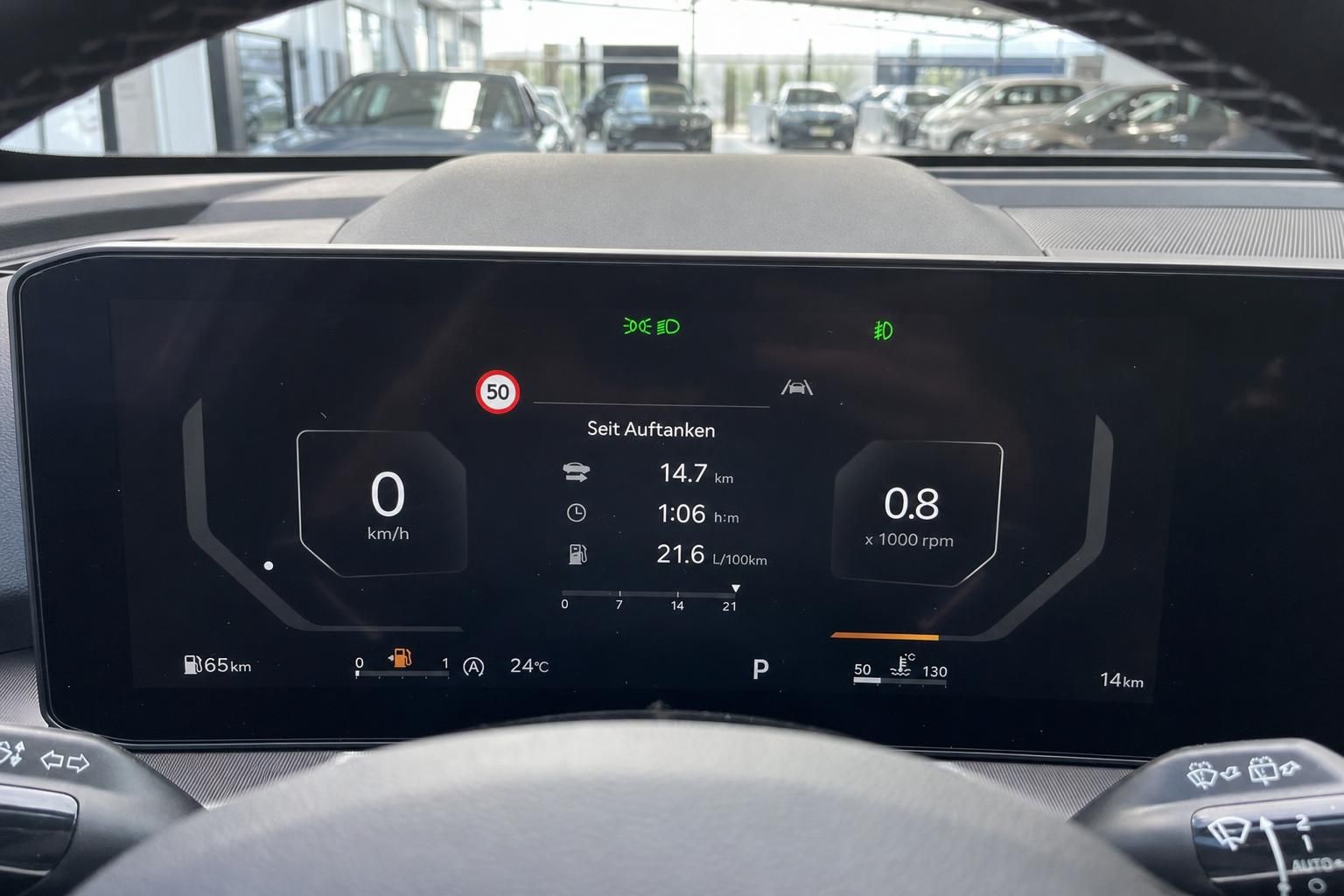 Kia Sorento Kombiinstrument mit digitaler Anzeige und Tempolimit