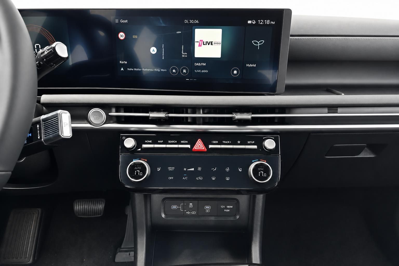 Hyundai Infotainment-Display und Klimabedienelemente im Detail