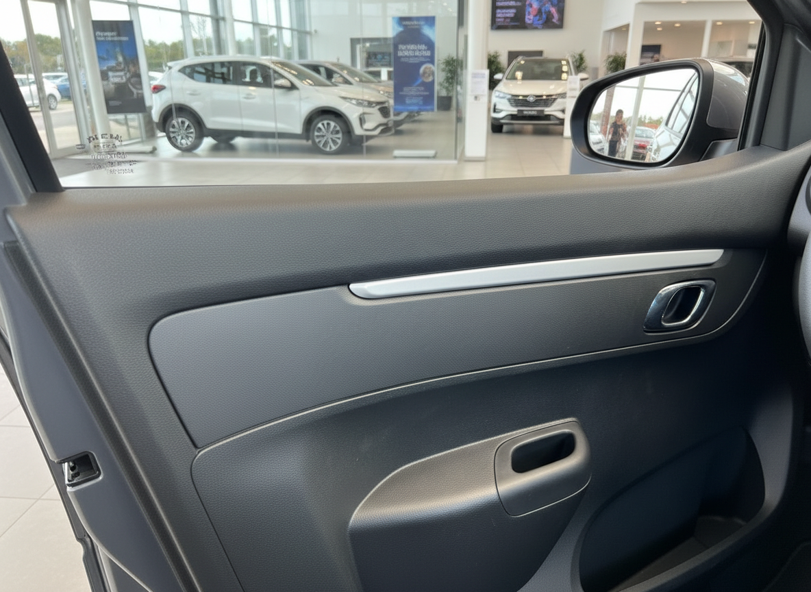 Hyundai Innenraum Türverkleidung Beifahrerseite mit Seitenspiegel im Autohaus