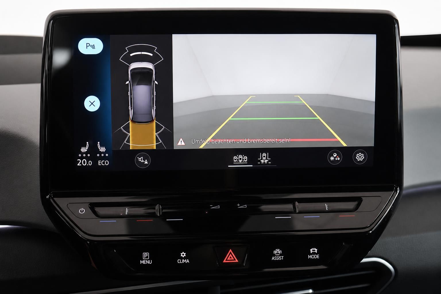 VW ID.3 Touchscreen mit Rückfahrkamera und Parkassistent