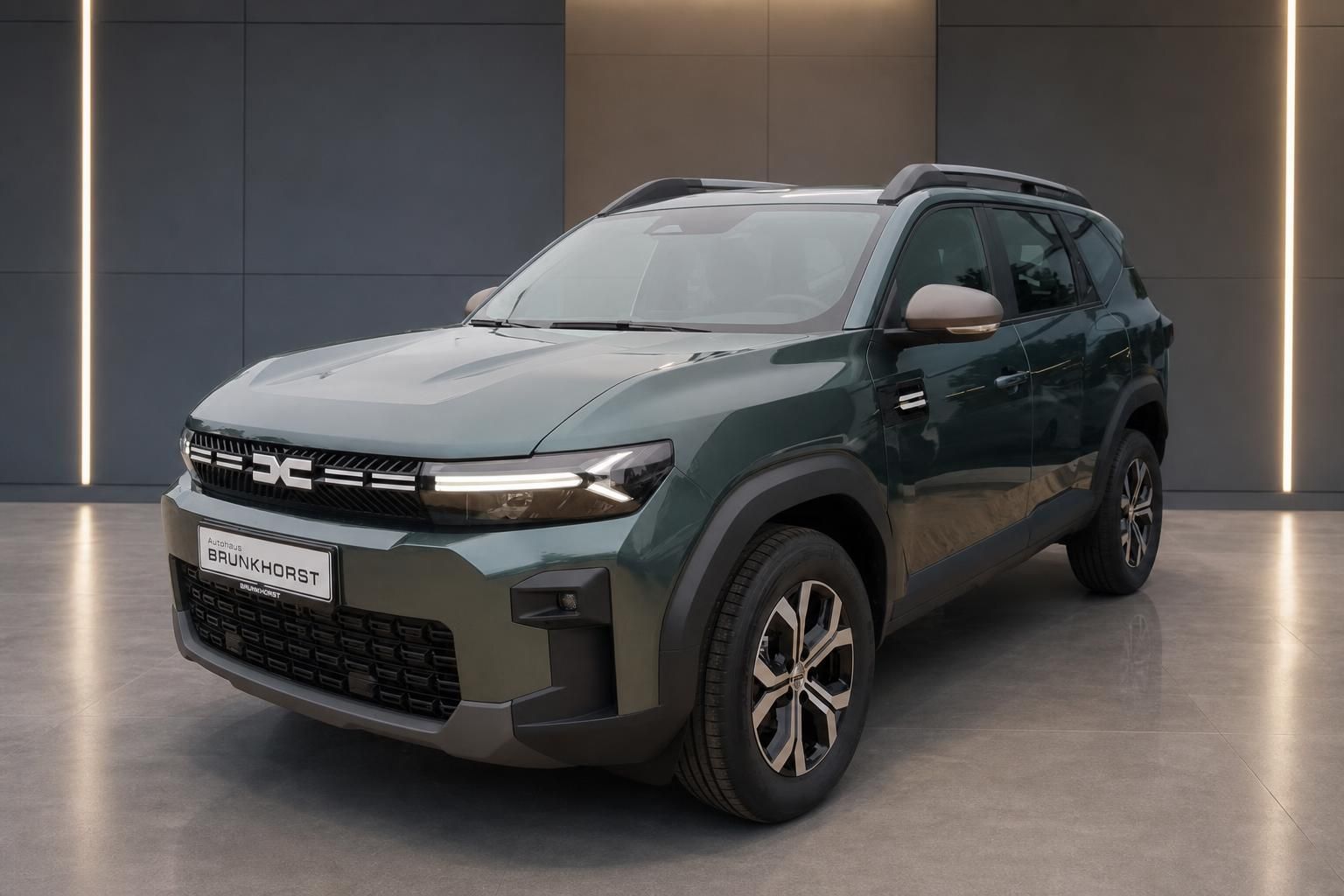 Dacia Bigster Hybrid SUV grün Frontansicht schräg – Autohaus Brunkhorst