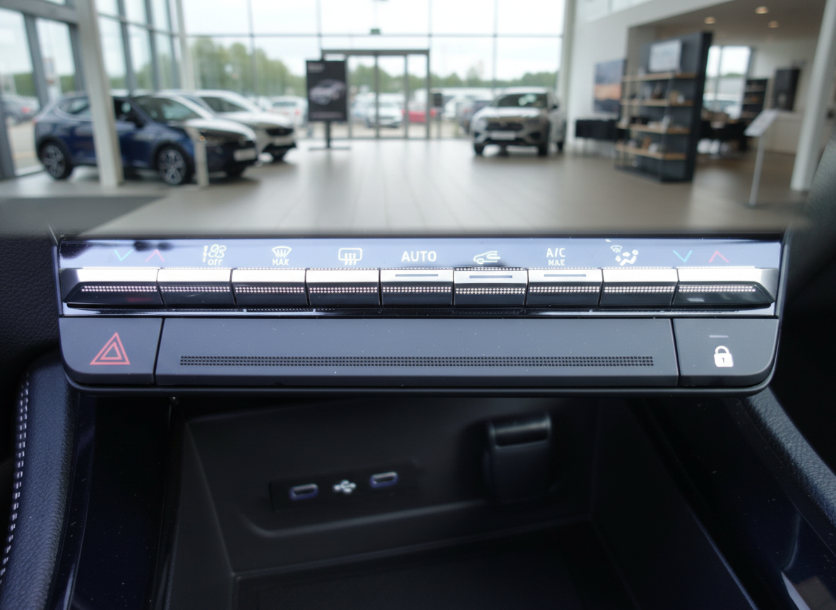 Fahrzeug Klimabedieneinheit mit AUTO, A/C und Sitzheizung Tasten im Innenraum