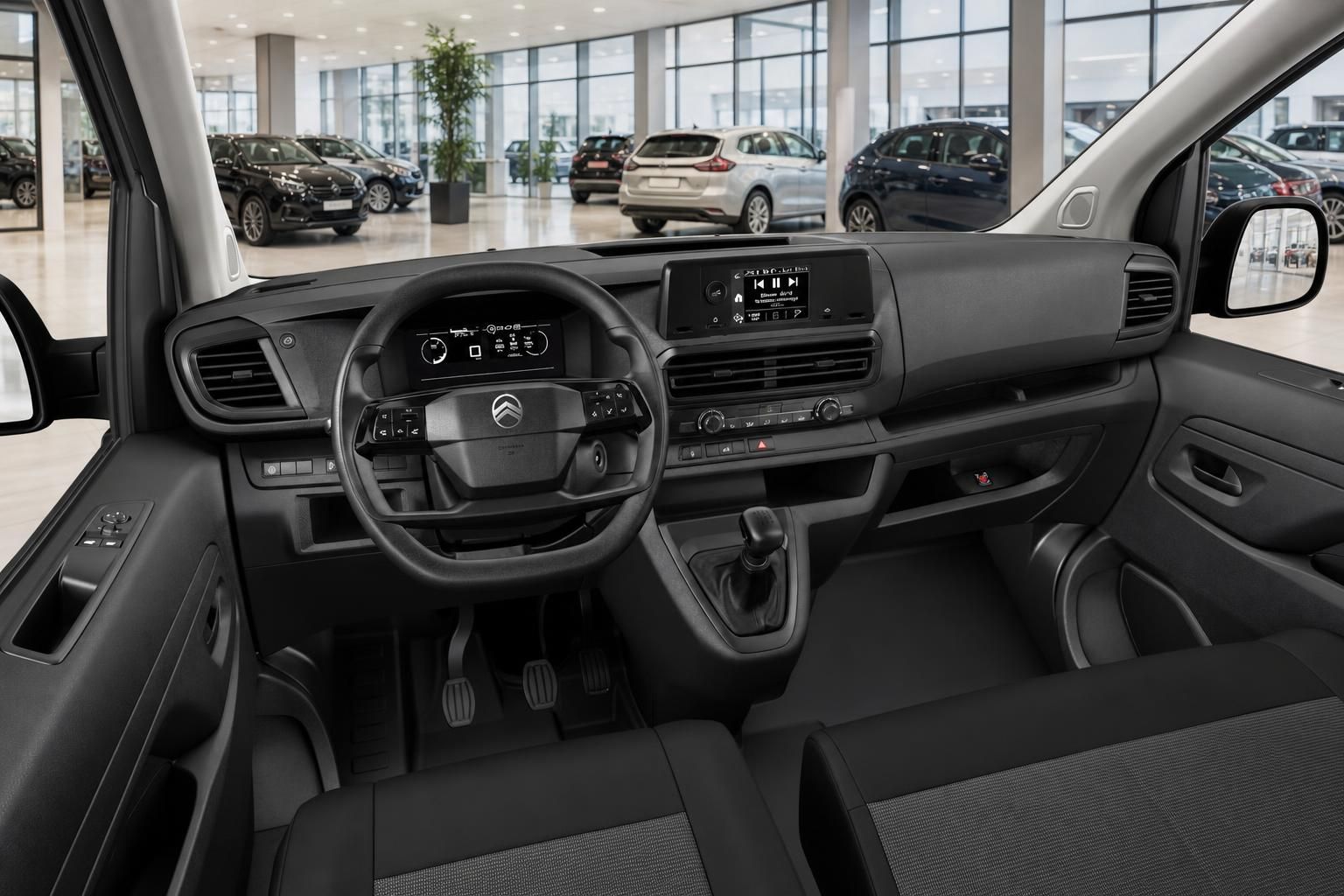 Citroen Transporter Cockpit mit Lenkrad und Armaturenbrett