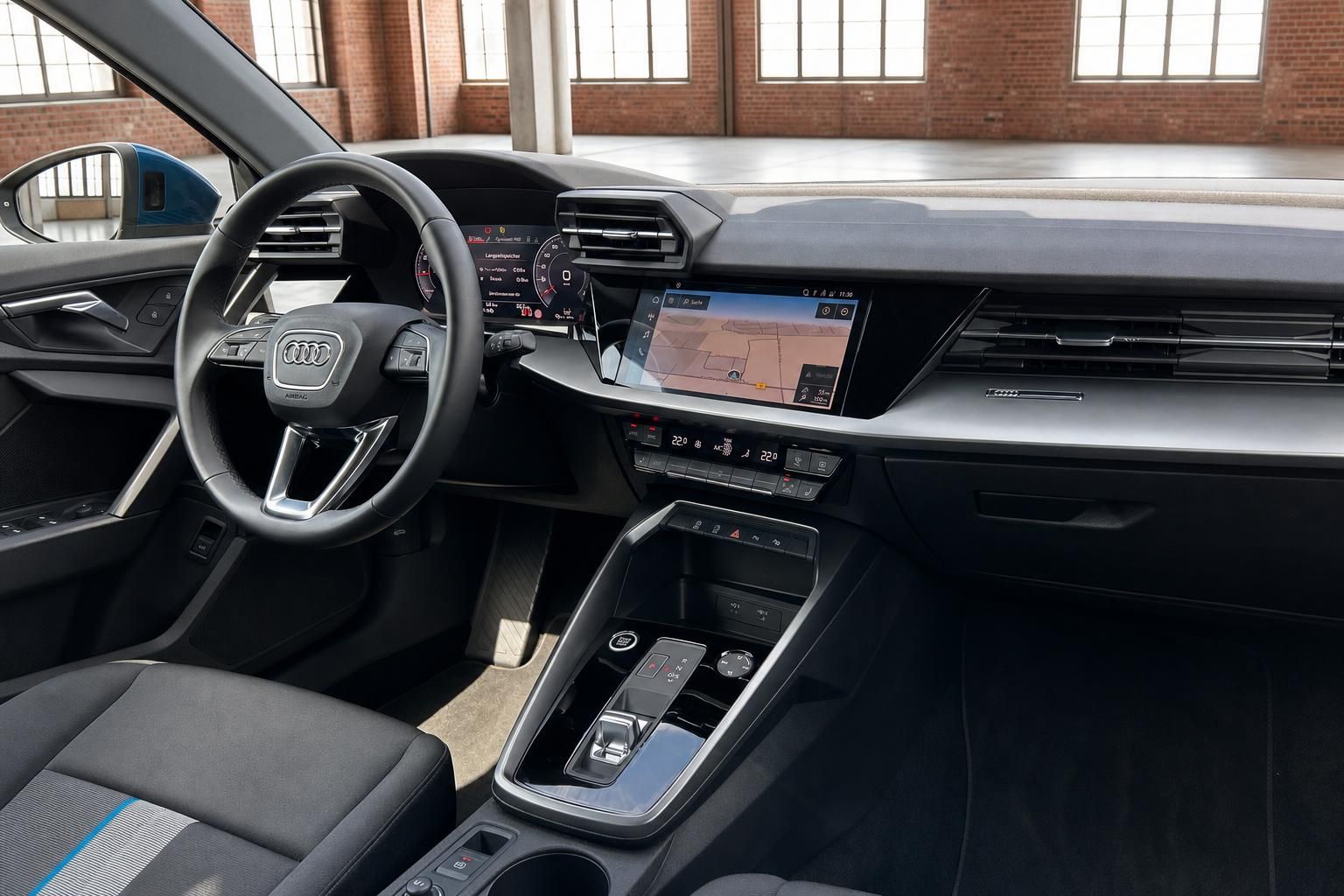 Audi A3 Sportback Armaturenbrett mit digitalem Kombiinstrument und MMI Navigationssystem