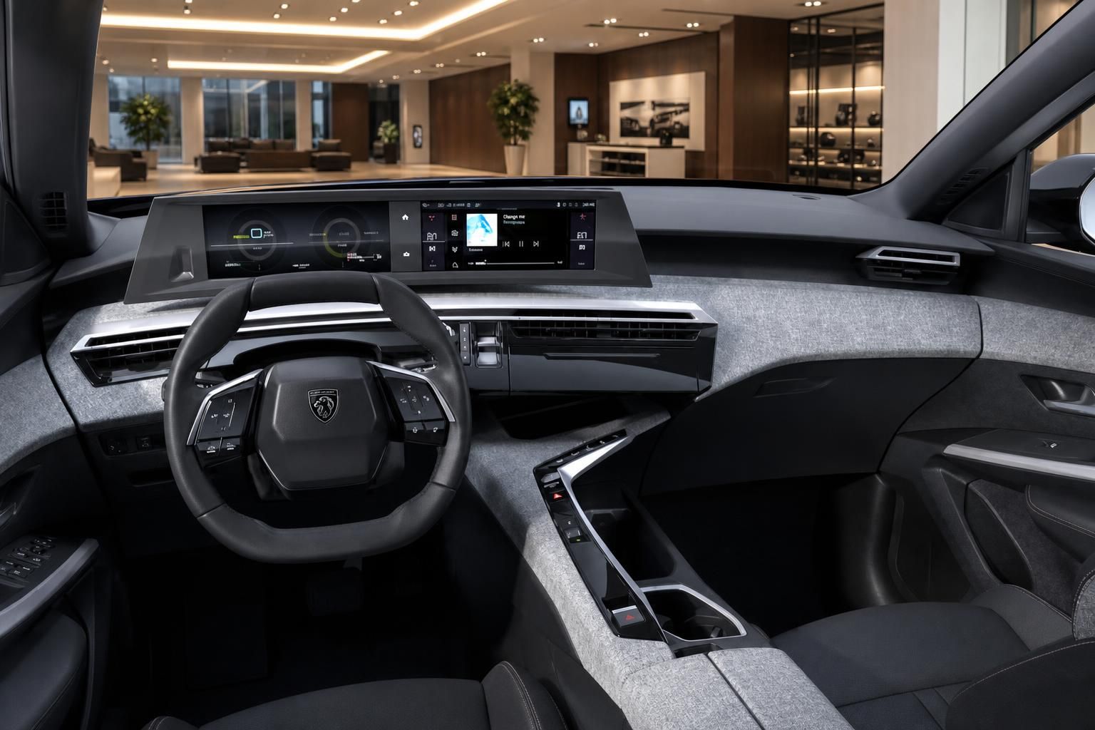 Peugeot 3008 Innenraum mit digitalem Cockpit und Lederlenkrad