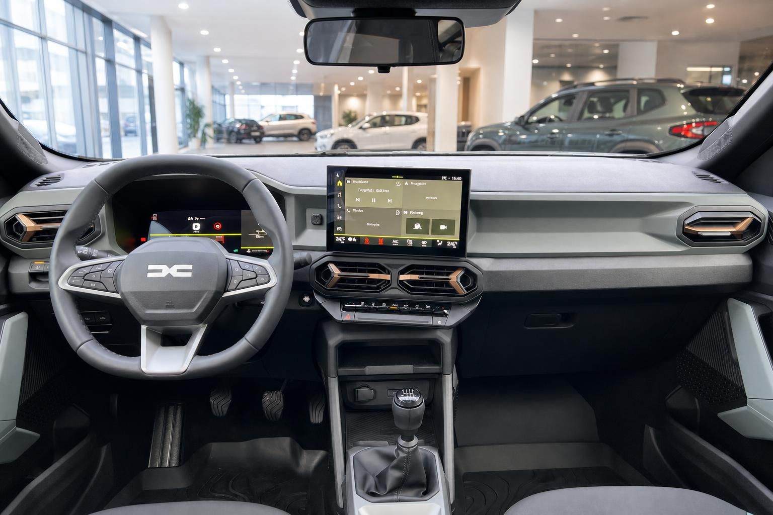 Dacia Bigster Cockpit mit digitalem Armaturenbrett und Touchscreen Infotainment-System