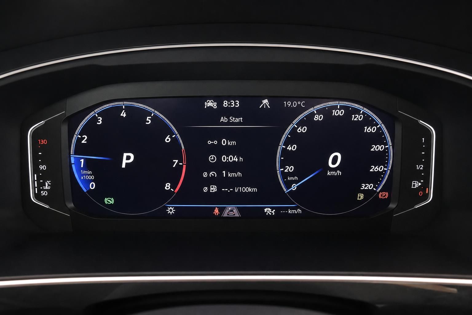 VW Tiguan digitales Cockpit Virtual Cockpit Tachometer Drehzahlmesser Innenraum