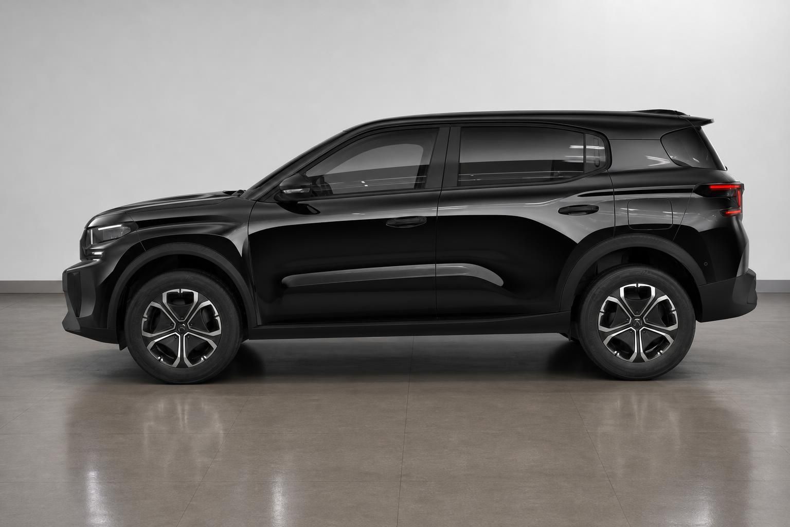 Citroën C3 Aircross schwarz Seitenansicht im Studio