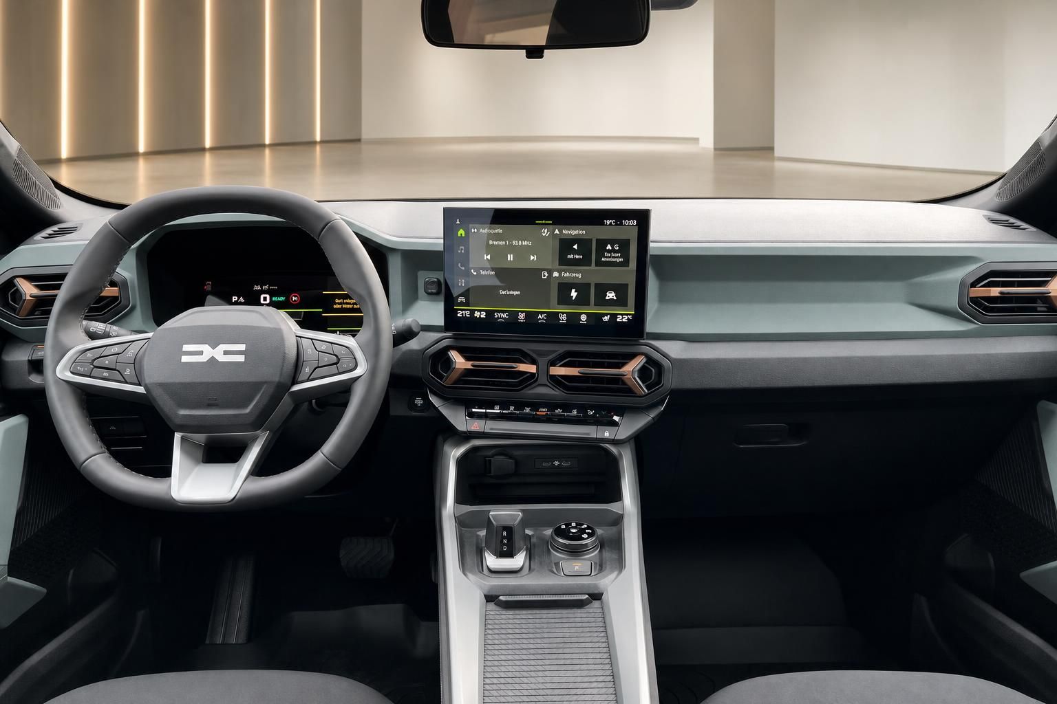 Dacia Bigster Cockpit mit Lenkrad und Infotainment-Touchscreen