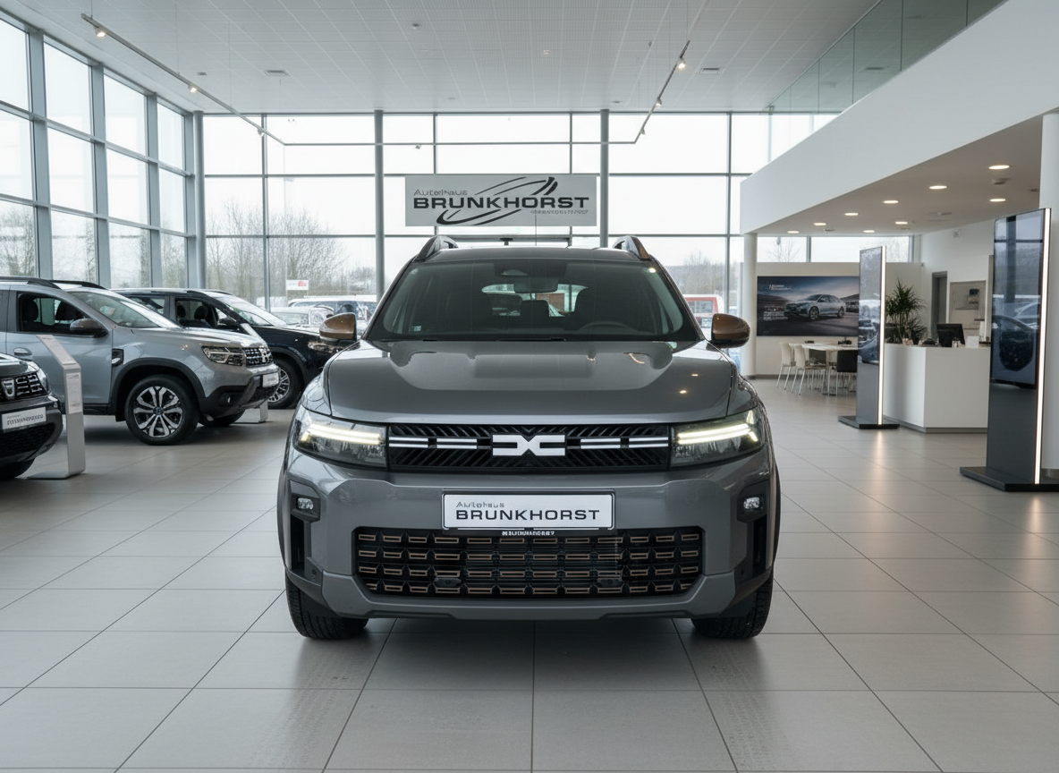Dacia Sandero Stepway Grau Frontansicht im Autohaus Brunkhorst Showroom