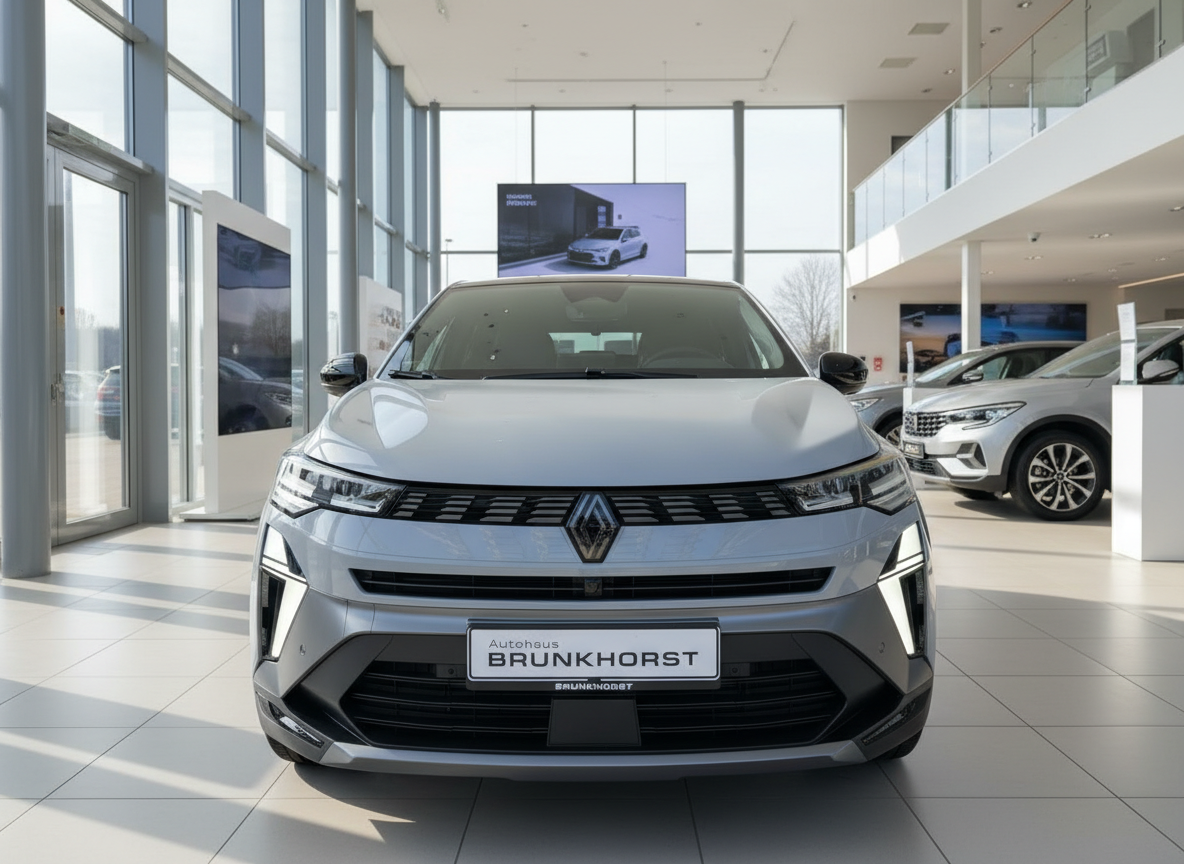 Renault SUV in Grau – Frontansicht im Autohaus Brunkhorst Showroom